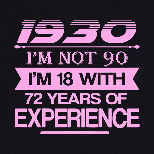 930 Funny 90th Birthday I'm Not by iriana art